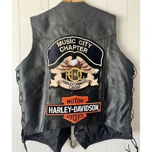 Harley Owners Group NASHVILLE Music City Chapter Vest Sz 52 Harley Davidson HOG